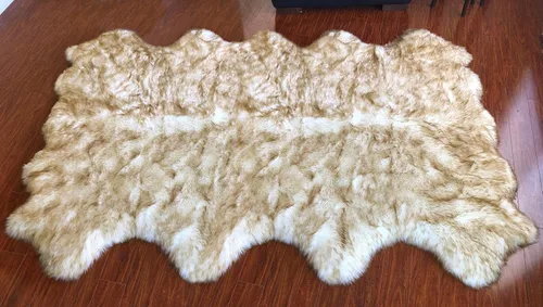Vista 94 de LAMBZY Alfombra de piel de oveja auténtica, parte inferior gruesa y fuerte, fácilmente lavable, resistente a las manchas, perfecta para sala