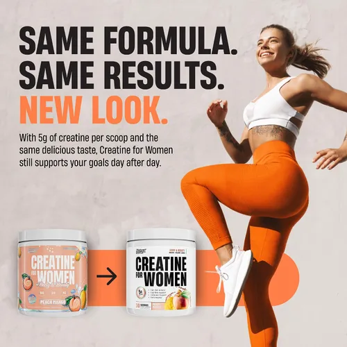 Vista 4 de Nutrex Research Creatina para mujer Booty & Beauty – Peach Mango 0.18 oz de creatina, 0.17 oz de colágeno, BCAA y ácido hialurónico para glúteos