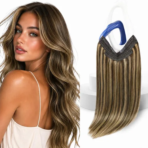 Vista 46 de Sunny - Extensiones de cabello humano real, con cable/hilo y clips ajustables, aplicación invisible, 2.82 onzas, 12 pulgadas, color rubio cenizo