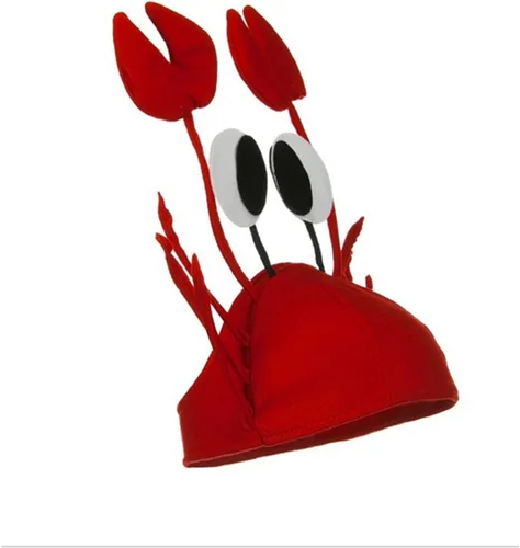 Vista 3 de NA1 Divertidos sombreros de fiesta novedosos para disfraces, sombrero de cangrejo y cangrejo de río, juego de 2 unidades, disfraz para adultos