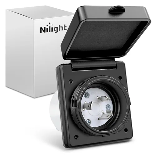 Vista 11 de Nilight 30Amp Generador Twist Lock Plugs ETL Listado L14-30P L14-30R Male Female Locking Plug and Connector Adapter 125/250V Industrial Grade