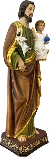 Vista 2 de Gigi's Classy Kids Estatua de San José Jesús de 35 pulgadas Imagen de San José Estatua Religiosa Regalo Arte