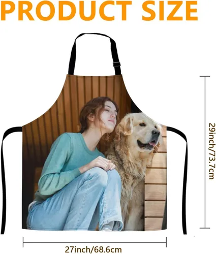 Vista 4 de Delantal personalizado,Delantales personalizados,Delantales personalizados con bolsillos,Delantal de cocina,Delantales personalizados