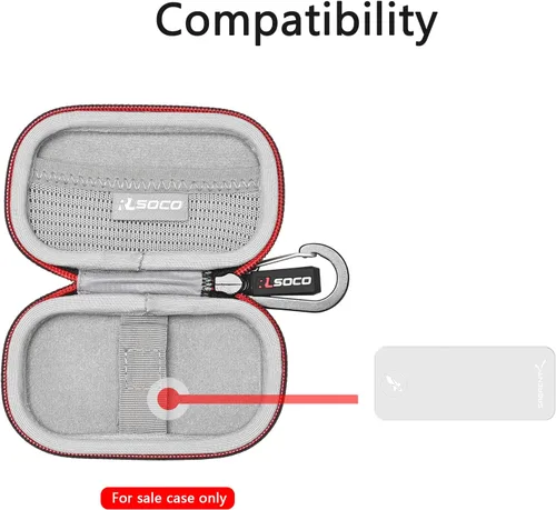 Vista 4 de RLSOCO Funda de transporte para SABRENT 1TB/2TB / 4TB / 512GB Rocket Nano XTRM/Rocket Nano V2/Rocket Nano SSD de aluminio externo (solo funda)