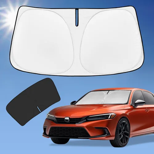 Vista 144 de Parasol de 4 capas para parabrisas, ajuste personalizado, tela 240T