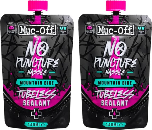 Vista 11 de Muc-Off Sellador sin cámara sin complicaciones de pinchazos, 1 litro, sellador avanzado para neumáticos de bicicleta con tinte trazador UV que sella