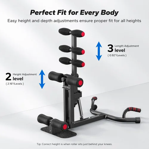 Vista 6 de MERACH Deep Squat Machine for Women, Adjustable Glutes Trainer Machine, Core & Leg Exercise, Push Up Board Workout Equipment at Home Gym
