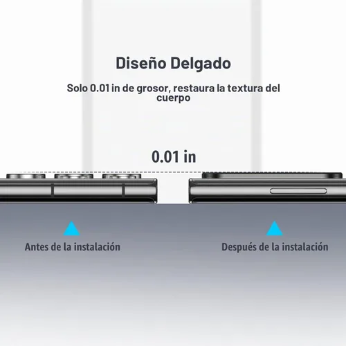 Vista 6 de Korecase Diseñado para Samsung Galaxy S23 Ultra Protector de lente de cámara Película de lente de vidrio templado, cubierta de cámara de metal