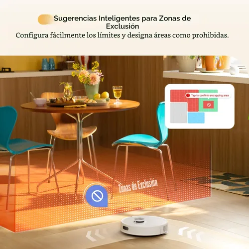 Vista 9 de Roborock Q7 M5 Robot Aspiradora y Trapeador Combo, 10,000 Pa HyperForce Succión