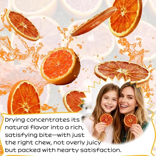 Vista 4 de Rebanadas de naranja sanguina seca, color rojo rubí vibrante, alrededor de 50 piezas, sin azúcar añadido, aperitivo crujiente y saludable adorno