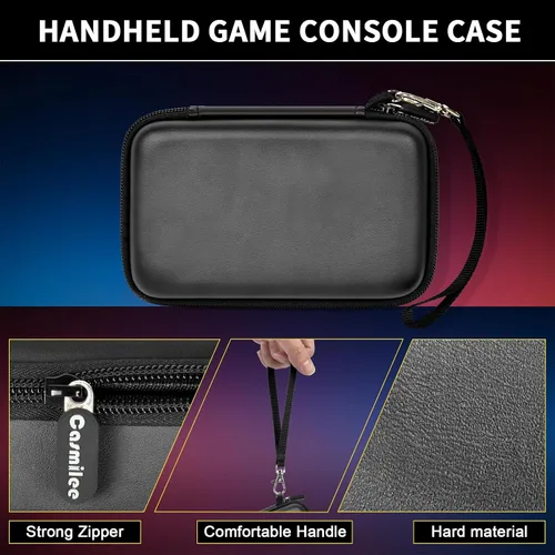 Vista 7 de casmilee Travel Carrying Case Compatible with Beijue 16 Bit Handheld Games+Retro Gaming Console Case for R36MAX Game Consoles
