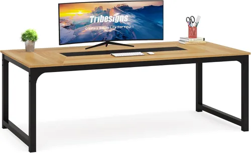 Vista 36 de Mesa para computadora Tribesigns moderna estilo sencillo para PC, portátil, estudio, moderna estación de trabajo para el oficina en casa
