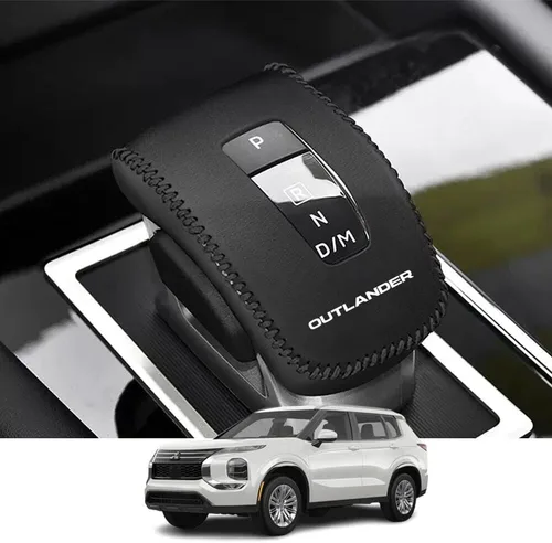 Vista 10 de Accesorios de interior personalizados para Mitsubishi Outlander 2022 2023 2024 Outlander PHEV 2023 2024 Cubierta de pomo de cambio de marcha
