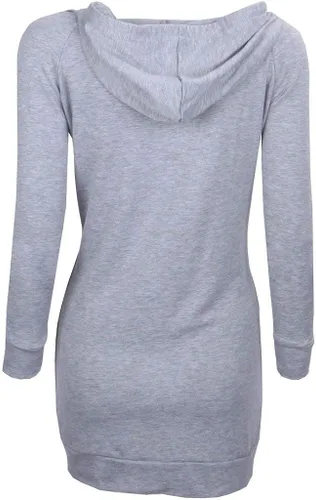 Vista 4 de BEPEI Sudadera de manga larga con capucha para mujer con bolsillos