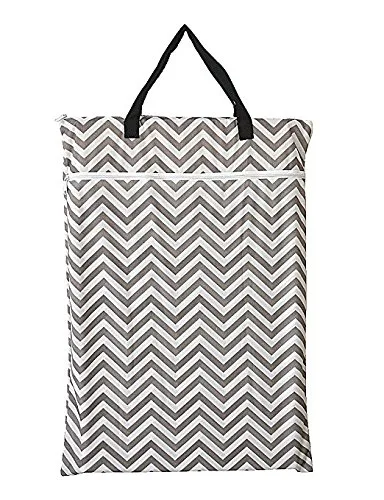 Vista 5 de Bolsa grande para pañales de tela húmeda/seca para pañales reutilizables o ropa sucia, Bloom, Grande
