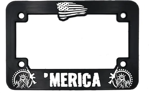 Vista 9 de Merica' for America - Marco elevado 3D para placa de matrícula 1 paquete de cubierta para placa de automóvil de Estados Unidos Soporte universal