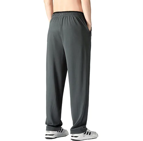 Vista 35 de Pantalones deportivos para hombre con bolsillos con cremallera, pantalones deportivos ligeros, pantalones de entrenamiento holgados atléticos