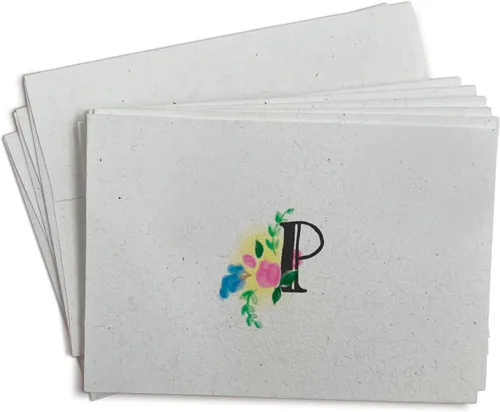 Vista 13 de Sugartown Greetings Tarjetas de notas con monograma floral - 24 tarjetas de notas de papelería con sobres (letra A)