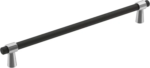 Vista 27 de Amerock BP37385FBG10 Mango de gabinete negro mate/níquel satinado Mango de gabinete de 3 pulgadas (76 mm) de centro a centro Mergence