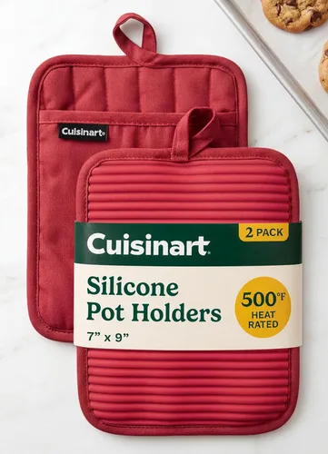 Vista 8 de Cuisinart - Juego de 2 soportes de silicona para ollas de 7 x 9 pulgadas Gris