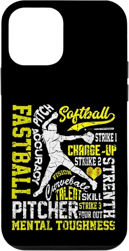 Vista 16 de Distressed Look Softball Pitcher Best Traits for Teen Girls Case for iPhone 17
