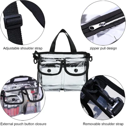 Vista 4 de Bolsa de cosméticos transparente, Claro, Moderno