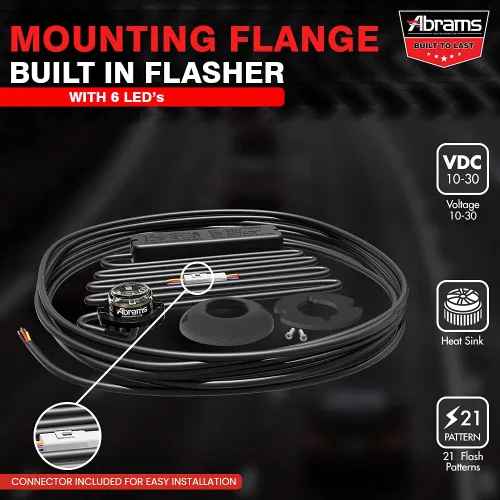 Vista 5 de Abrams. Faros escamoteables LED, Ámbar/Blanco
