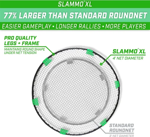 Vista 3 de GoSports Slammo XL Juego enorme red de 48 pulgadas, ideal para principiantes, jugadores más jóvenes o juegos en grupo
