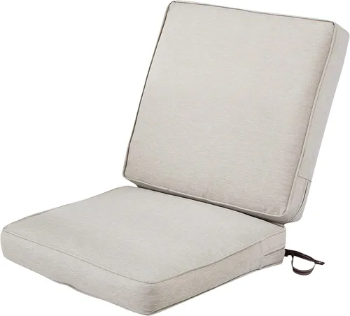 Vista 20 de Classic Accessories Montlake FadeSafe - Cojín para sillas de patio resistente al agua, 44 x 20 x 3 pulgadas, color beige antiguo, juego de cojines