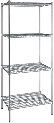 Vista 386 de Kit de 4 estantes de epoxi verde NSF de 21 x 72 pulgadas con postes de 86 pulgadas, estantería de almacenamiento resistente, kit de estantería