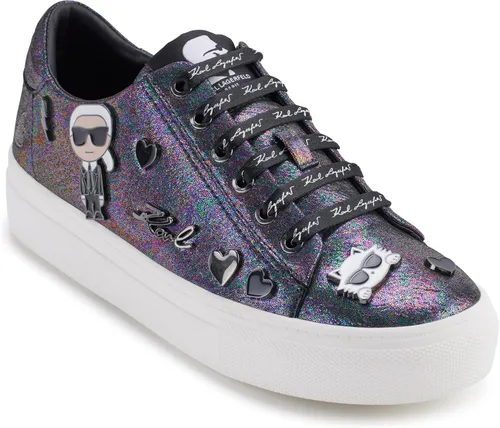 Vista 15 de Karl Lagerfeld Cate Pins - Tenis con cordones para mujer Negro
