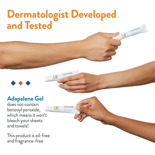 Vista 5 de Gel de Acne Free Adapaleno 0.1%, Tratamiento Tópico Retinoide para el Acné de Una Vez al Día, Desarrollado por Dermatólogos, Desobstruye los Poros