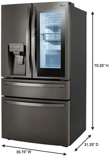 Vista 4 de Refrigerador inteligente de 23 pies cúbicos con Wi-Fi, InstaView™ Puerta-en-Puerta®, profundidad contadora y máquina de hielo Craft Ice™ de LG