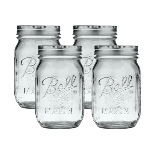 Vista 32 de Ball Mason, Frascos de mermelada con tapas y bandas, Set de 12 unidades de 4 oz, 4 onza, Transparente