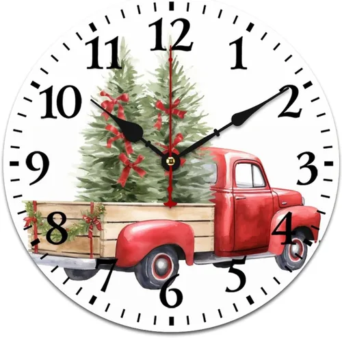 Vista 10 de Reloj de pared de madera Country Autumn Harvest Acuarela Calabaza Flores Redondo Reloj Decorativo de Calidad Cuarzo Sin Ticking Otoño Acción