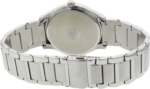 Vista 4 de Bulova Reloj clásico de acero inoxidable, esfera negra texturizada