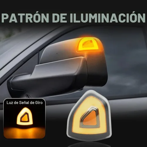 Vista 4 de Luces LED de señal de giro para espejo lateral Compatible con Ram 1500 2021-2023/para Ram 1500 Classic 2022 2023/para Ram 2500 3500 19-22 Señal