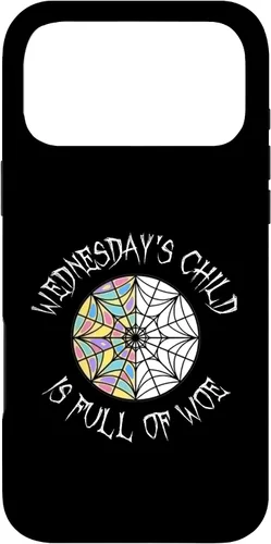 Vista 22 de Wednesday's Child Full of Woe - Carcasa redonda para iPhone 16