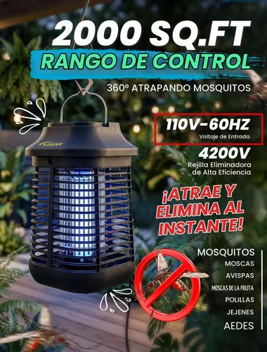 Vista 2 de Exterminador de insectos eléctrico de alta potencia de 4200 V para exteriores e interiores, exterminador de insectos impermeable y eficiente