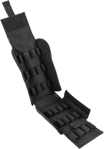 Vista 2 de 24 Round Shotgun Shotshell Ammunition Reload Holder Quick Access Molle Pouch with Flag Patch for 12 Gauge/20G
