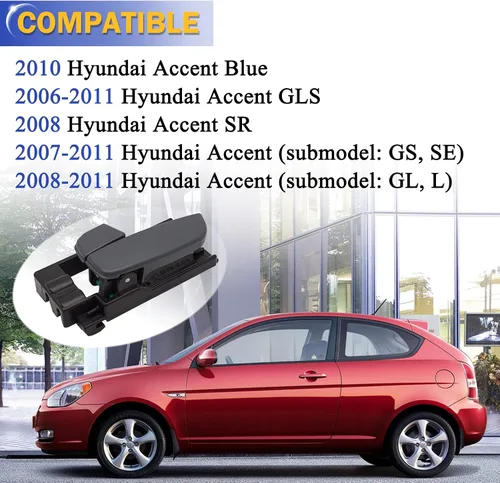 Vista 2 de X4XZ Manija de puerta interior para Hyundai Accent 2006-2011 lado de conducción delantera izquierda 826101E000