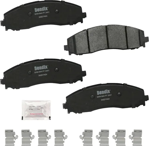 Vista 44 de Bendix Pastillas de freno traseras de cerámica Priority1 CFC1020 para Cadillac CTS 2007-2006, SRX 2009-2004, STS 2010-2006