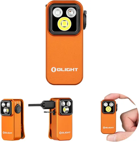 Vista 10 de OLIGHT Oclip Pro S - Linterna recargable EDC con clip, color negro