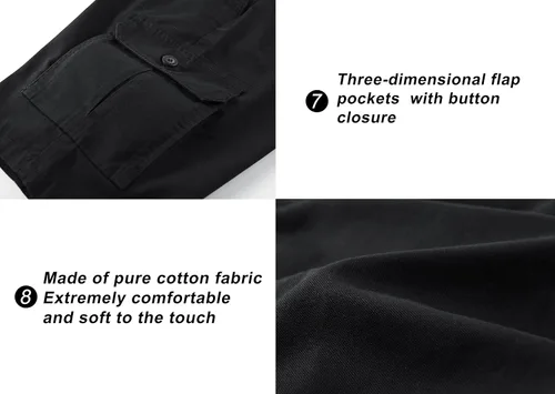 Vista 5 de VtuAOL Pantalones cortos cargo para mujer, cintura elástica, cómodos, de algodón, holgados