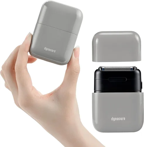 Vista 10 de Mini afeitadoras eléctricas de acero para hombres: Mini maquinilla de afeitar eléctrica mejorada, afeitadora de viaje portátil con impermeabilidad
