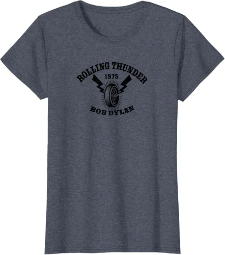 Vista 10 de Bob Dylan - Camiseta Rolling Thunder S Gris Oscuro