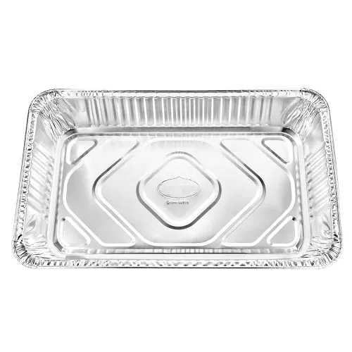 Vista 3 de Tiger Chef Paquete de 50 bandejas de mesa de vapor de papel de aluminio duraderas, tamaño completo, desechables, 21 x 13 pulgadas