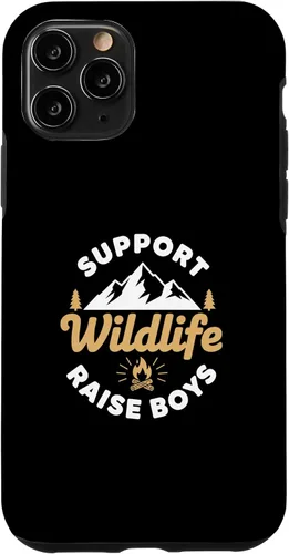 Vista 29 de Parent Support Wildlife Raise Boys - Mom Dad Outdoors Case for iPhone 16
