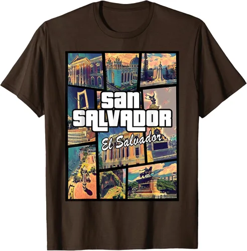 Vista 7 de Camiseta Orgullosa de San Salvador Capital El Salvador