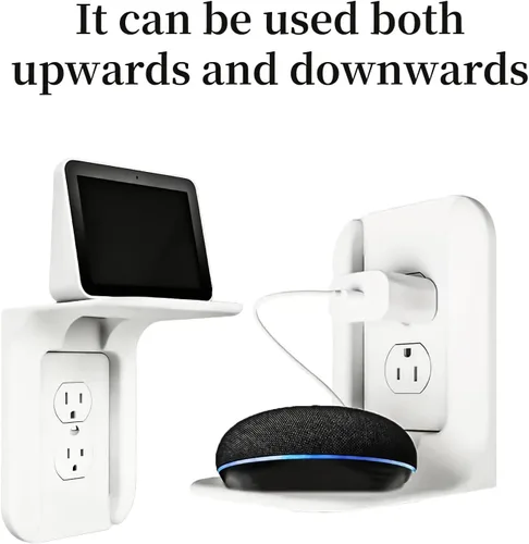 Vista 4 de Estante de salida, soporte de pared de baño con gestión de cables integrada, organizador de pared para decoración inteligente del hogar, ahorro